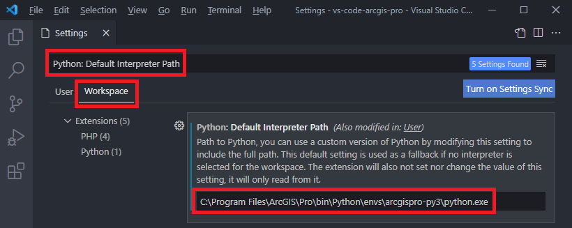 Python interpeter configuration