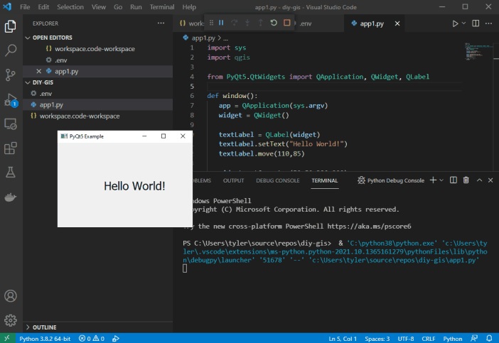 How to Set Up PyQGIS3 With VSCode and Python on Windows