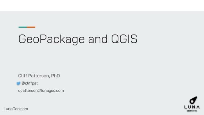 Free Webinar: Geopackage and QGIS