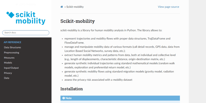scikit-Mobility: Human Mobility Analysis in Python
