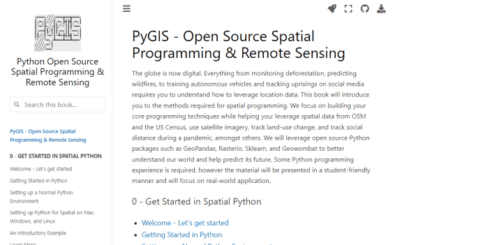 PyGIS - Open Source Spatial Programming & Remote Sensing