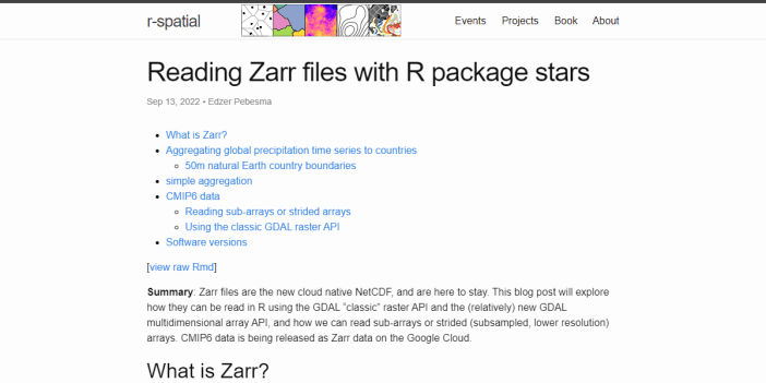How to Read Zarr Files With the stars R Package